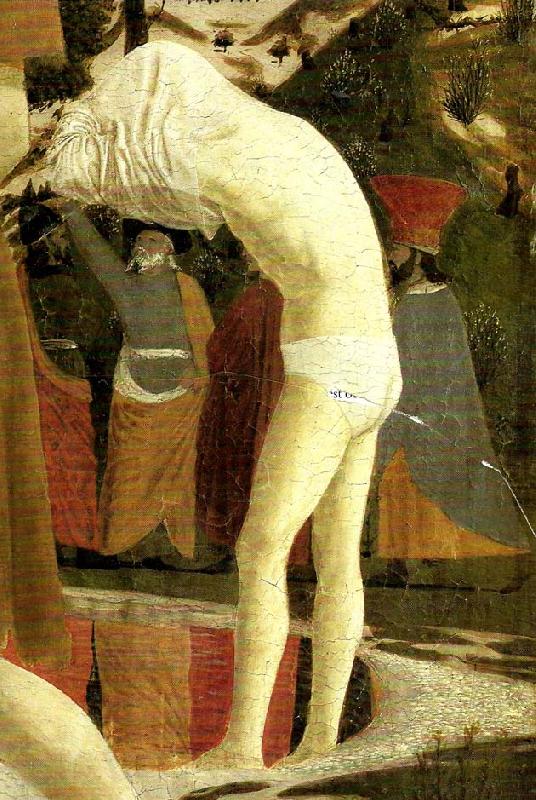 Piero della Francesca details from the baptism of chist France oil painting art